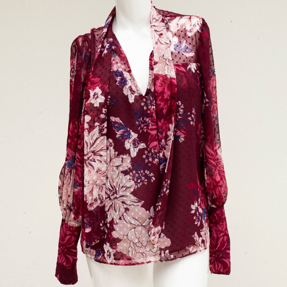 Walter Baker Floral Print Boho Blouse Size S